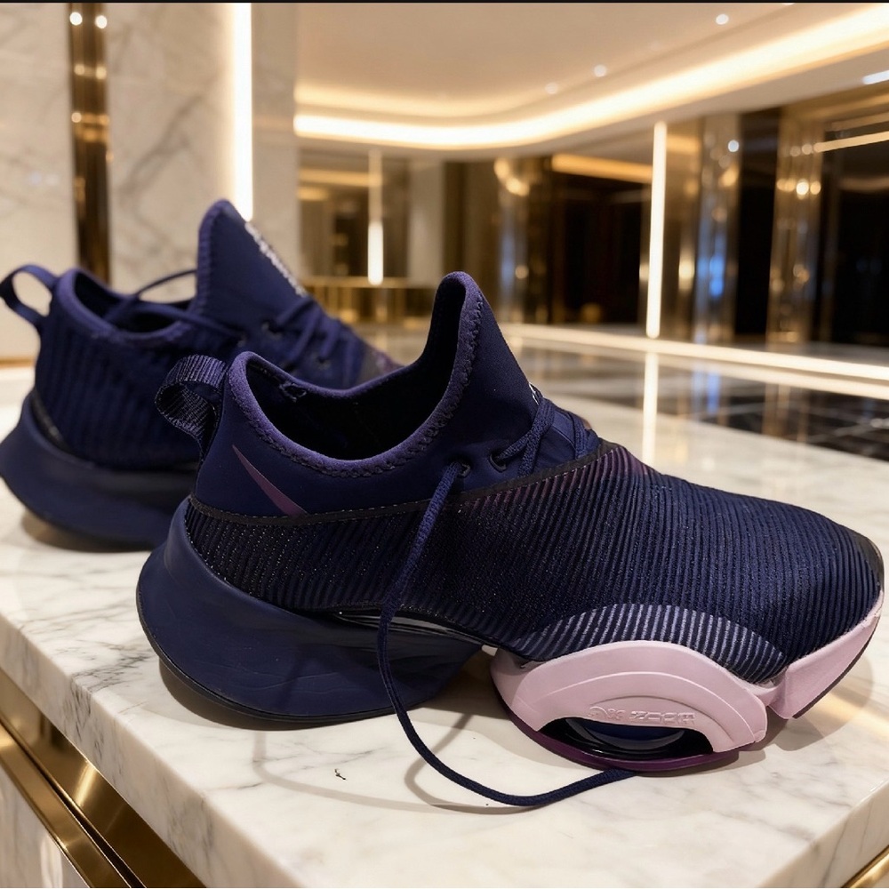 Nike Zoom Air Athletic Sneakers - Navy & Pink Size 9